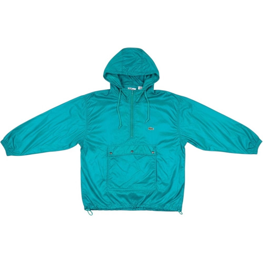 Vintage Izod Lacoste XL Anorak Windbreaker Pullover Jacket Green Unisex Utility